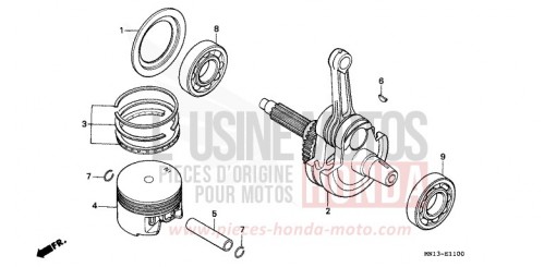 KURBELWELLE/KOLBEN XR600RV de 1997
